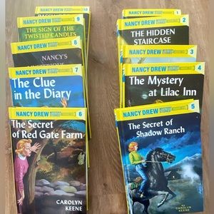 Nancy Drew set of 10 books.